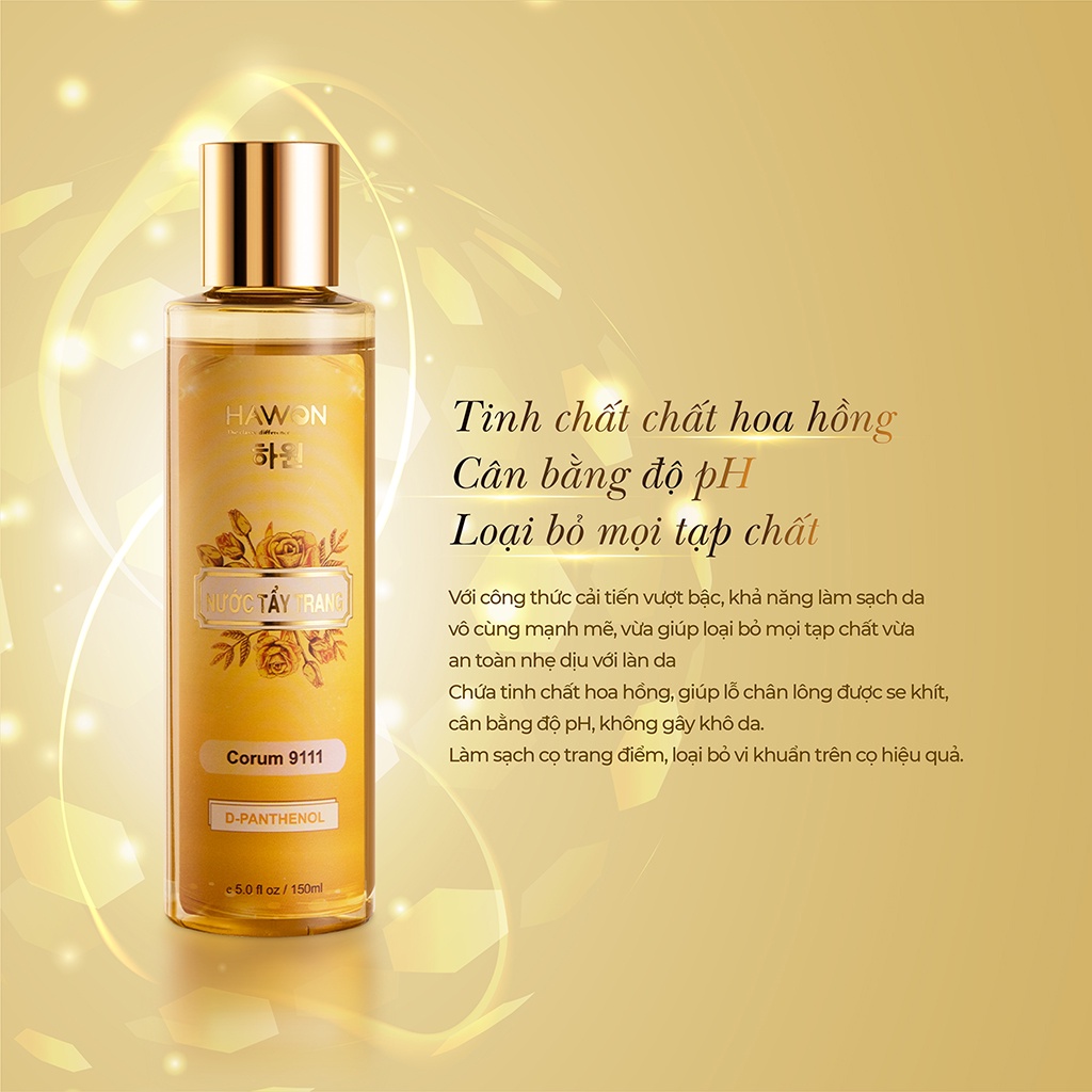 Nước làm sạch và tẩy trang cho cho mọi loại da HAWON - 150ml