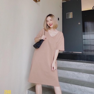 ĐẦM THUN FORM RỘNG CỔ TIM