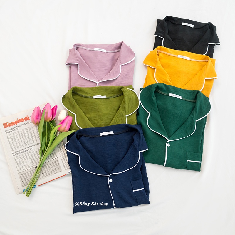 BỘ ĐỒ NGỦ MẶC NHÀ TRƠN MÀU CHẤT ĐŨI HOT 2022