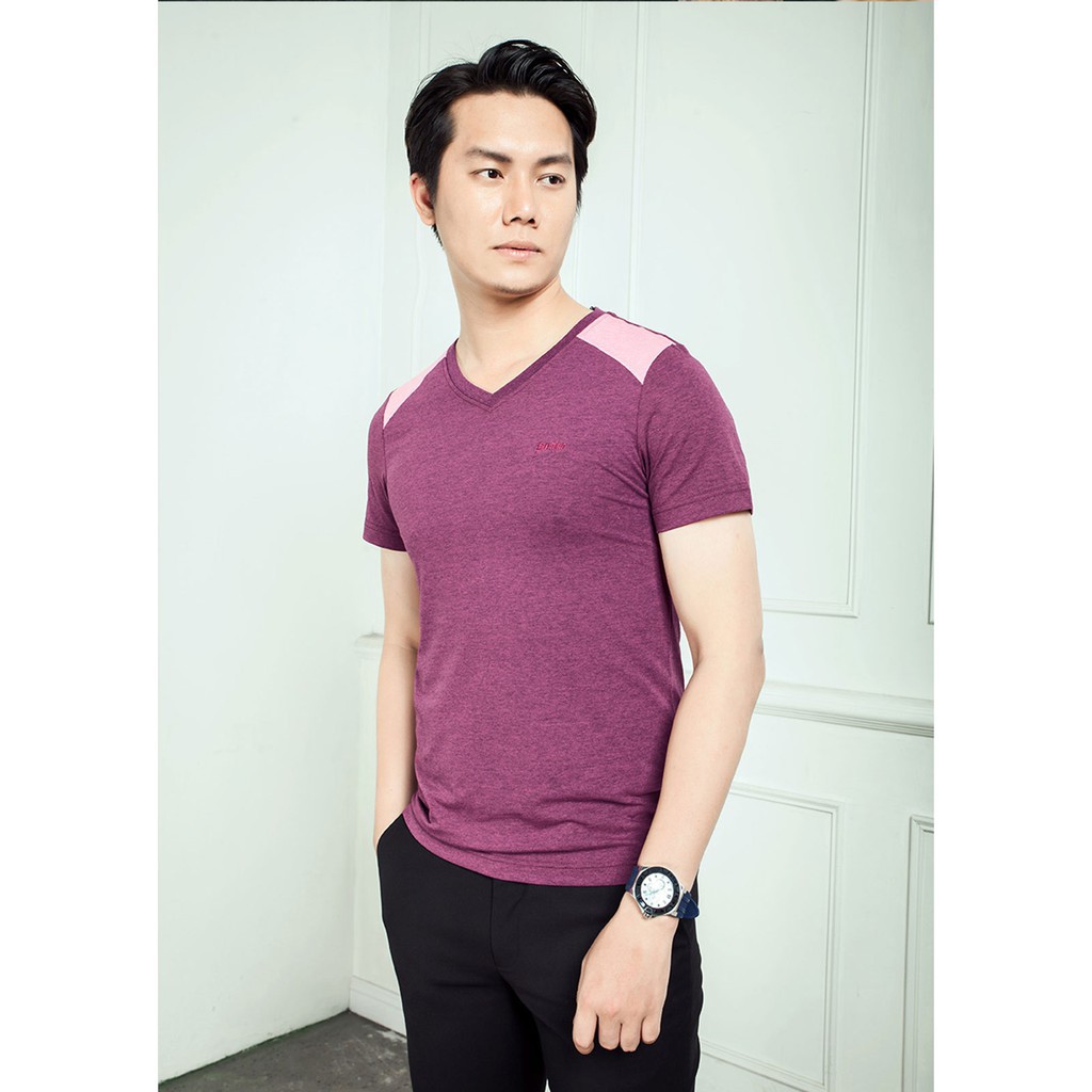 Áo Thun Nam Cổ Tim Blentino BL-TS01 - Chất Liệu Cao Cấp Co Giãn Nhẹ, Không Phai, Không Xù