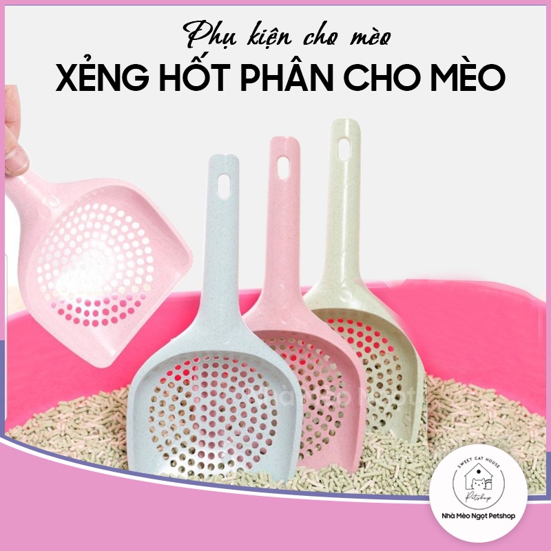 Xẻng Nhựa Hót Dọn Xúc Cát Phân Mèo Siêu Khít SẠCH SẼ CHẤT THẢI NƯỚC TIỂU | Nhà Mèo Ngọt