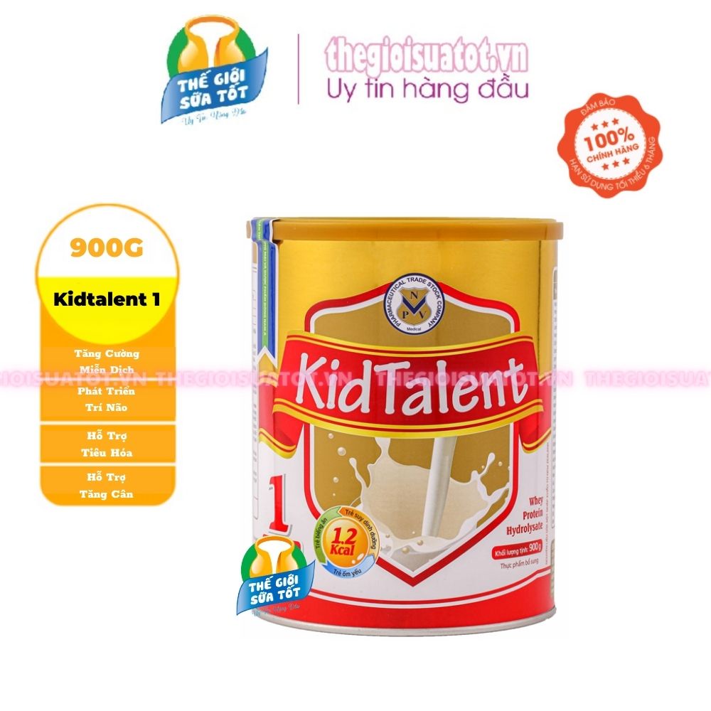 Sữa bột KidTalent 1 Dành cho trẻ biếng ăn, chậm lớn, suy dinh dưỡng, thấp còi 900g