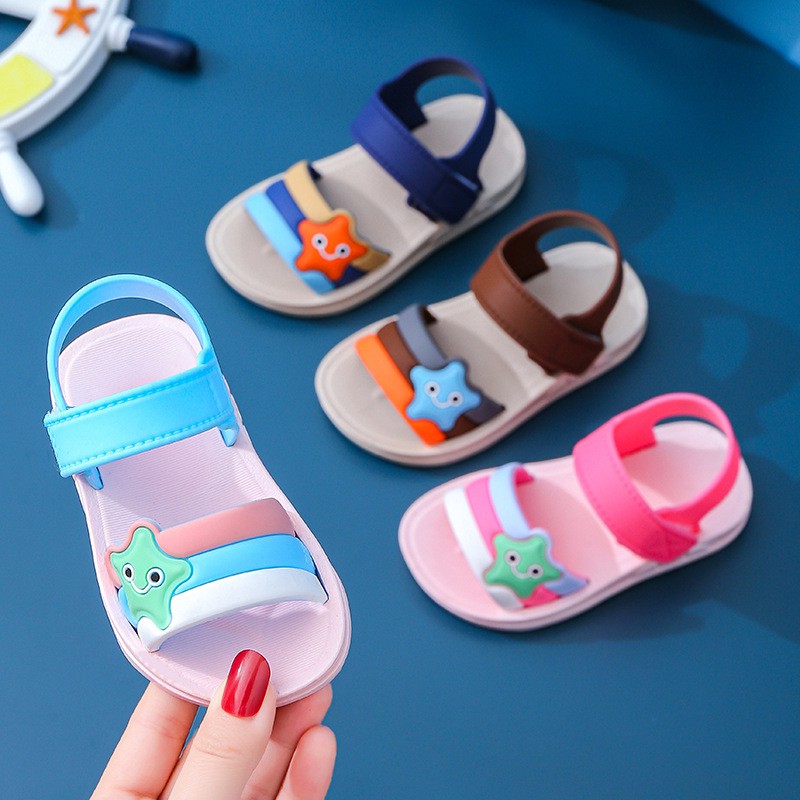 Sandal Bé Trai Và Bé Gái Quai Dán Từ 1 - 5 Tuổi Chống Trơn Trượt Hàng Quảng Châu Đẹp