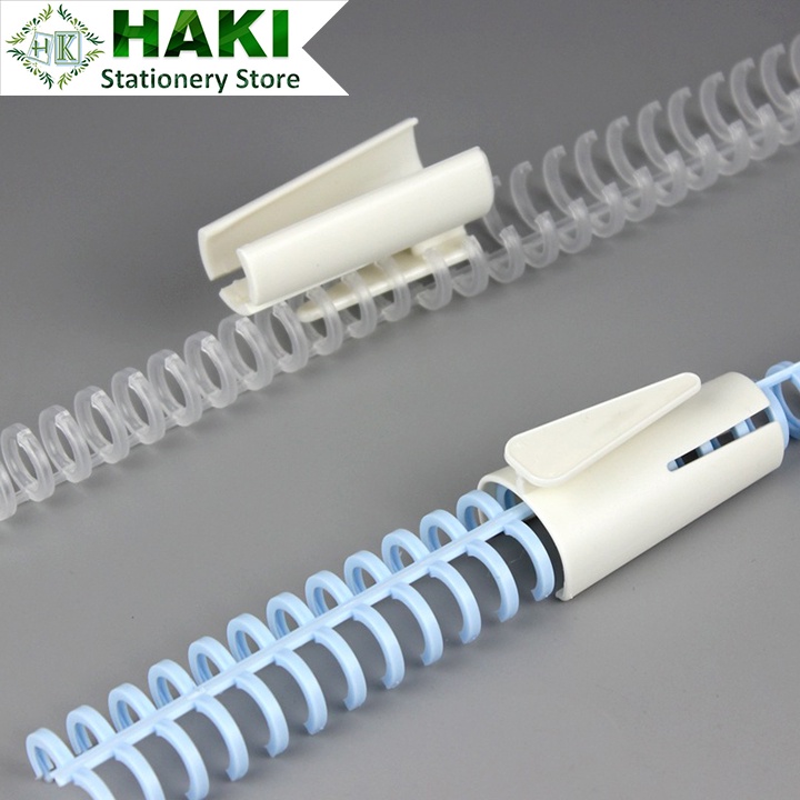 Thanh còng nhựa làm sổ HAKI, kẹp tài liệu đường kính 12mm nhiều màu A5 B5 A4 20 26 30 lỗ