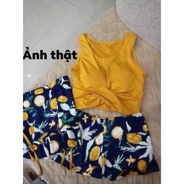 Set bikini đi biển 3 món( áo+váy+quần đùi ) - Hàng nhập khẩu | BigBuy360 - bigbuy360.vn