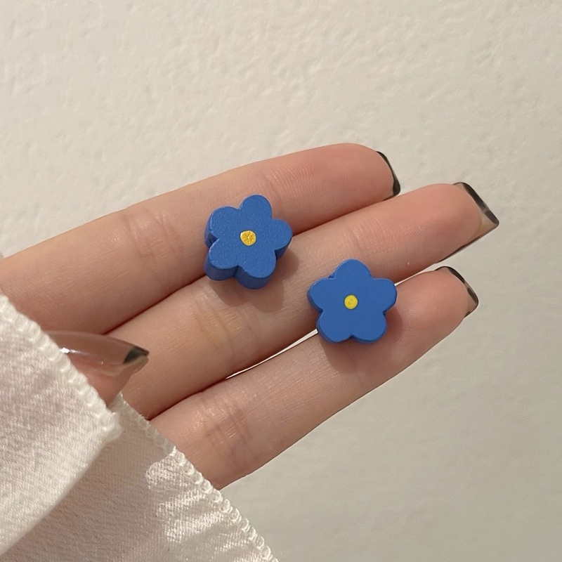 Bông Tai Hình Hoa Màu Sắc Ngọt Ngào Phong Cách Nhật Bản Thời Trang Mùa Hè Xinh Xắn F974