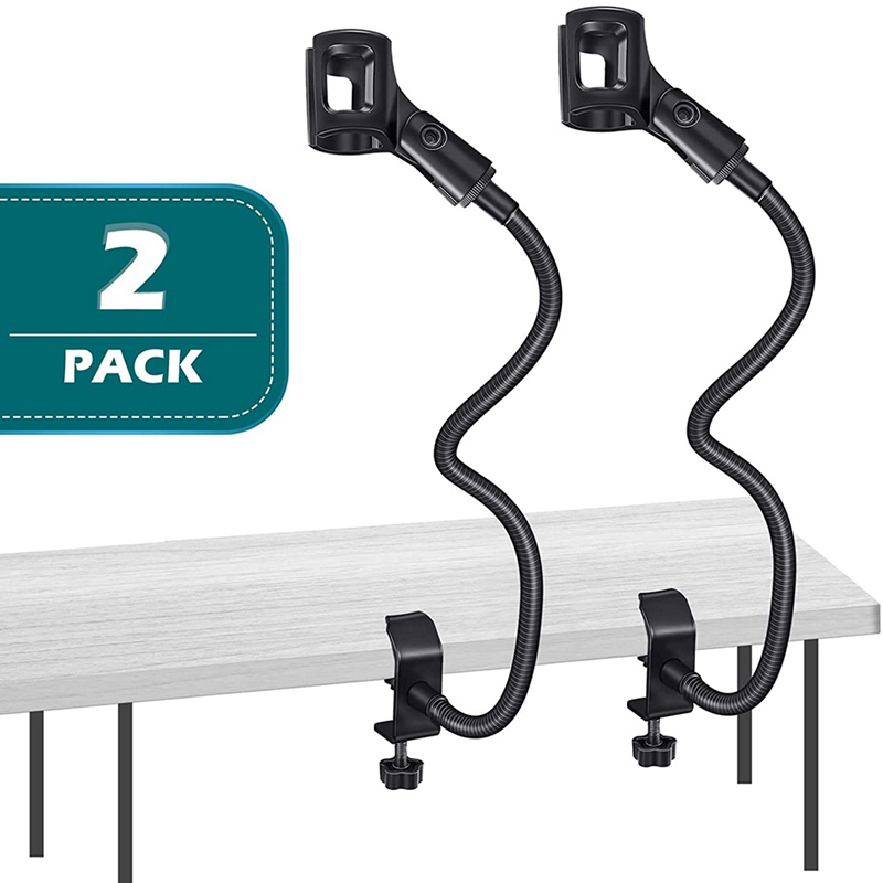 Bộ 2 Giá Đỡ Micro Cổ Ngỗng Linh Hoạt Có Thể Điều Chỉnh Hỗ Trợ Họp / Ghi Âm