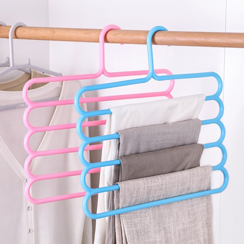 Móc Treo Quần Áo 5 Tầng Tiết Kiệm Không Gian Chống Trượt Đa Năng