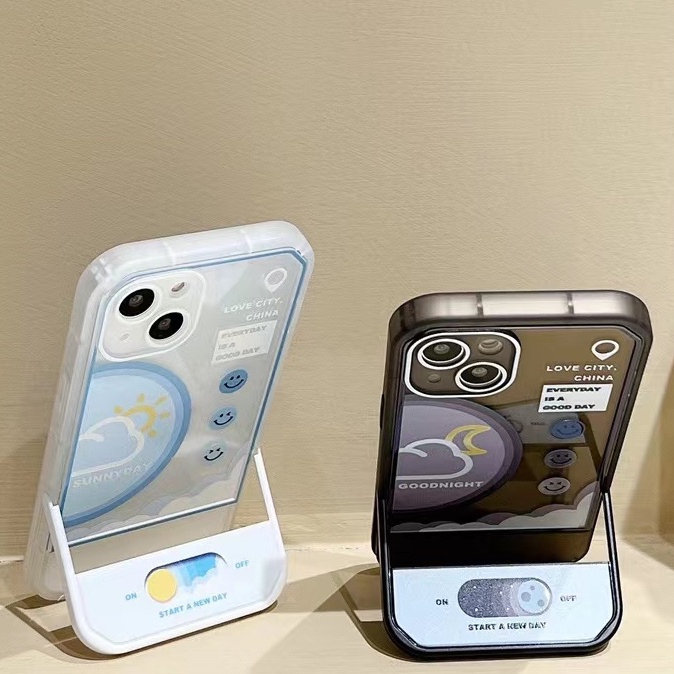 Ốp Điện Thoại Silicon Mềm Trong Suốt Có Giá Đỡ Ẩn Cho IPhone 13 12 Pro Max Case 11 XS XR X 8 7 6S Plus
