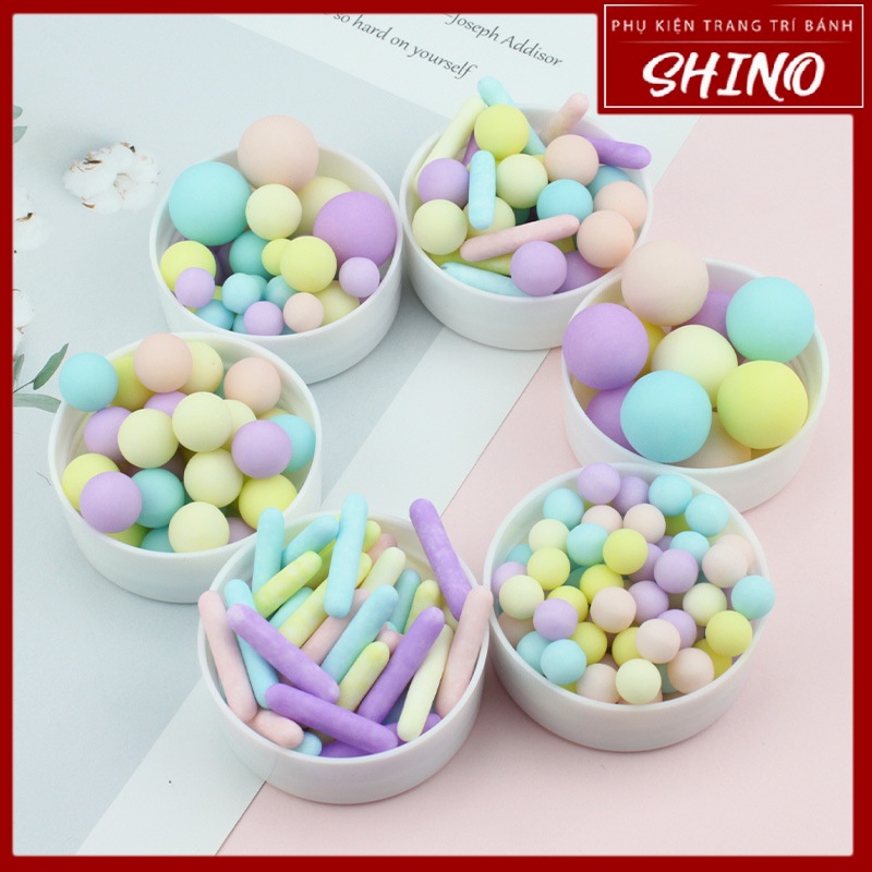 Sprinkle/Cốm/Hạt Rắc Trang Trí Bánh Màu Pastel Phong Cách Hàn Quốc Hộp 130g