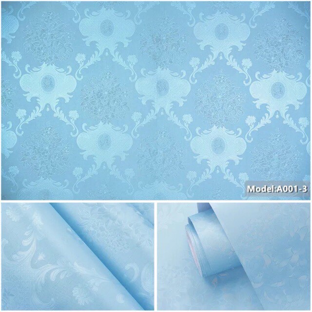 decal giấy dán tường hoa trùm xanh keo sẵn khổ 10m x45cm