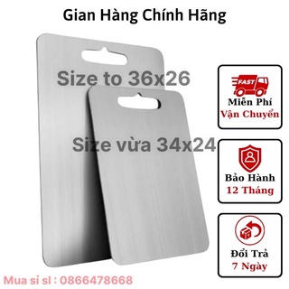 THỚT INOX 304 CAO CẤP SIZE LỚN Kháng Khuẩn Cừờng Lực- Vệ Sinh Dễ Dàng- Rã Đông Nhanh - Chống Ẩm Mốc - Khôn