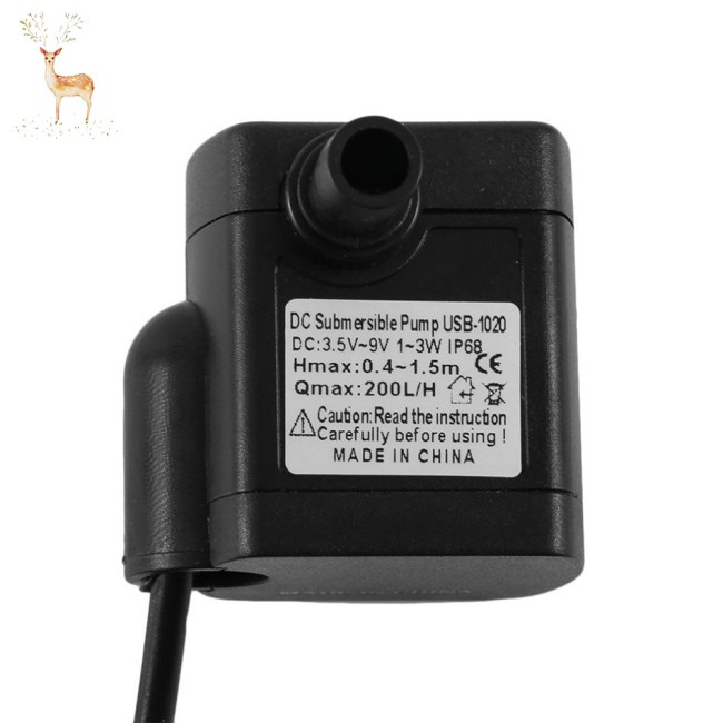 Máy Bơm Nước Mini 3w Usb-1020 Dc3.5V-9V Cho Bể Cá