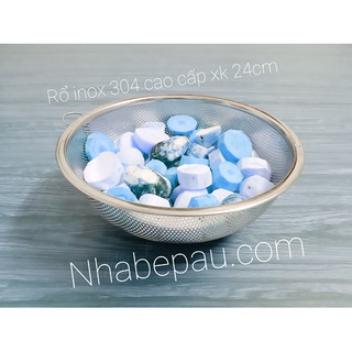 RỔ INOX 304 CAO CẤP 24CM XK (size trung, tiện dụng)