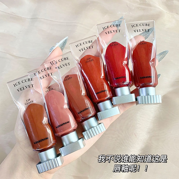 Son Kem Lì KAKASHOW Mềm Môi Căng Mọng thiết kế dễ thương Ice Cube Velvet Cute Doll Tuýp