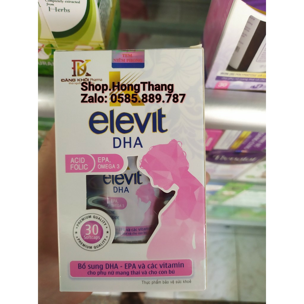 Viên bổ bà bầu K ELEVIT DHA - Bổ sung sắt, acid folic, vitamin cho mọi phụ nữ mang thai và cho con bú 30viên