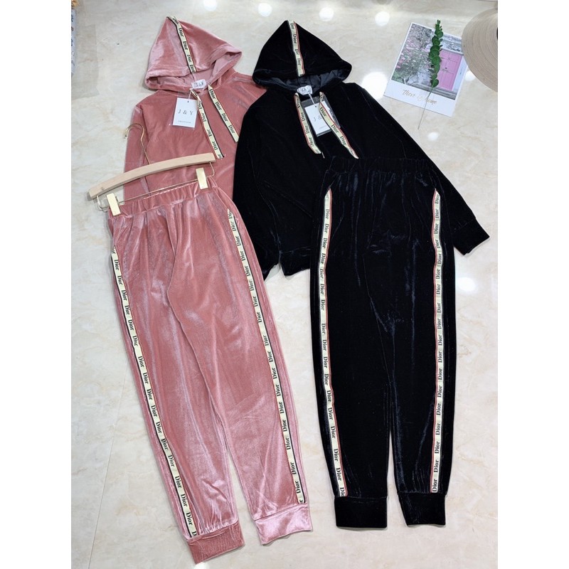 Set Nhung Mũ Chạy Viền sang chảnh