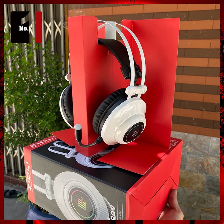 Tai Nghe Chụp Tai Gaming Màu Trắng Zidli SH320V Led RGB Tai Nghe Headphone Máy Tính Laptop Có Mic Âm Thanh Hay Có Dây