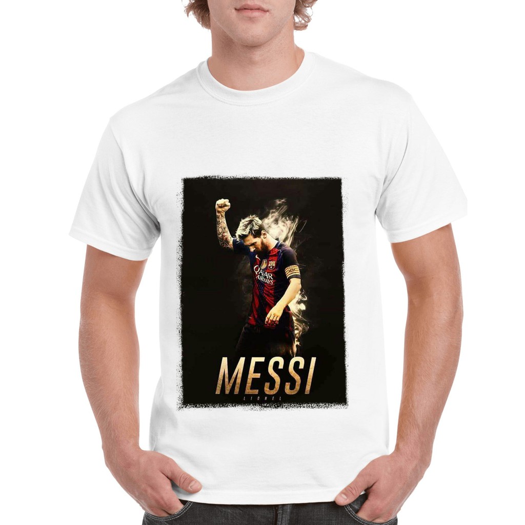 Áo thun Messi ( Áo trắng, tay ngắn)