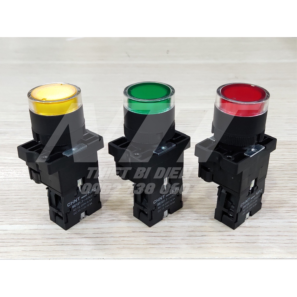 Nút nhấn có đèn phi 22 NP2-EW Chint