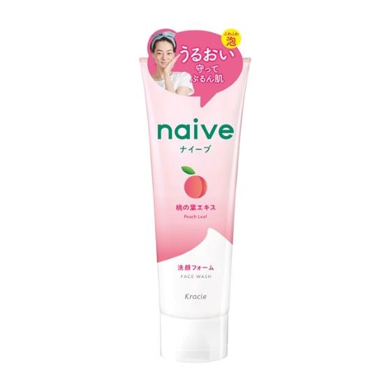 Sữa rửa mặt Kracie Naive đào - Cấp ẩm cho da khô (130g) - Nhật Bản