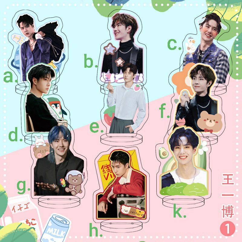 Standee mini Vương Nhất Bác mô hình trang trí Wang Yi Bo V08