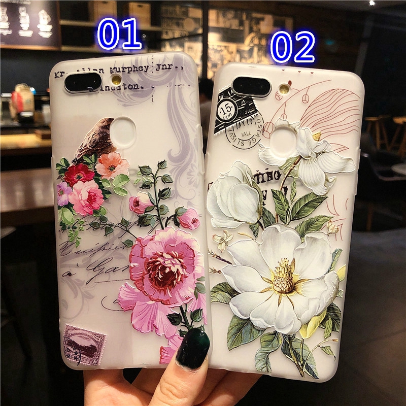 Ốp điện thoại silicon hoa lá cho Samsung S8 S8 Plus S9 S9 Plus A10 A20/A30 A40 A50 A60/M40 A70 A80/A90 M10 M20 M30/A40S