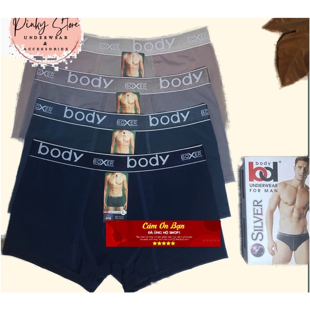 Quần lót đùi nam BODY BOXER loại 1 quần lót nam chất thun lạnh phối lưới quần xì đùi nam siêu mềm mịn mát thấm hút tốt
