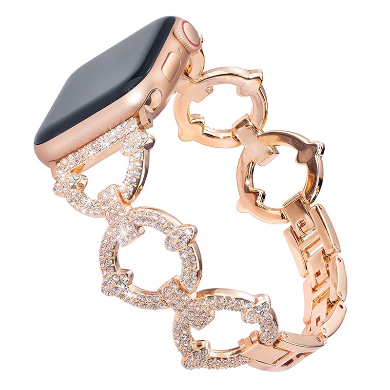Dây Đeo Bằng Kim Loại Họa Tiết Bươm Bướm Cho Đồng Hồ Thông Minh apple watch band 7 6 se 5 4 3 2 41mm 45mm 38mm 40mm 42mm 44mm