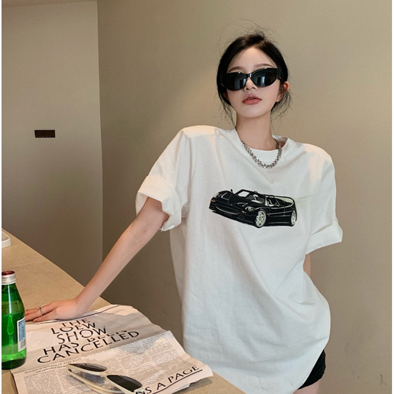 NRVP Áo Thun Cotton Tay Ngắn Cổ Tròn Màu Trơn Thời Trang Dành Cho Nữ