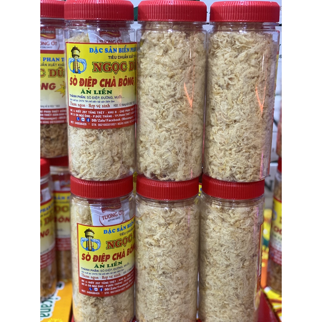 Sò Điệp Chà Bông ( ăn liền ) là món ăn ngon của Shop Đặc Sản Biển Phan Thiết NGỌC DŨNG; Hộp 200 gram. HSD 12 tháng