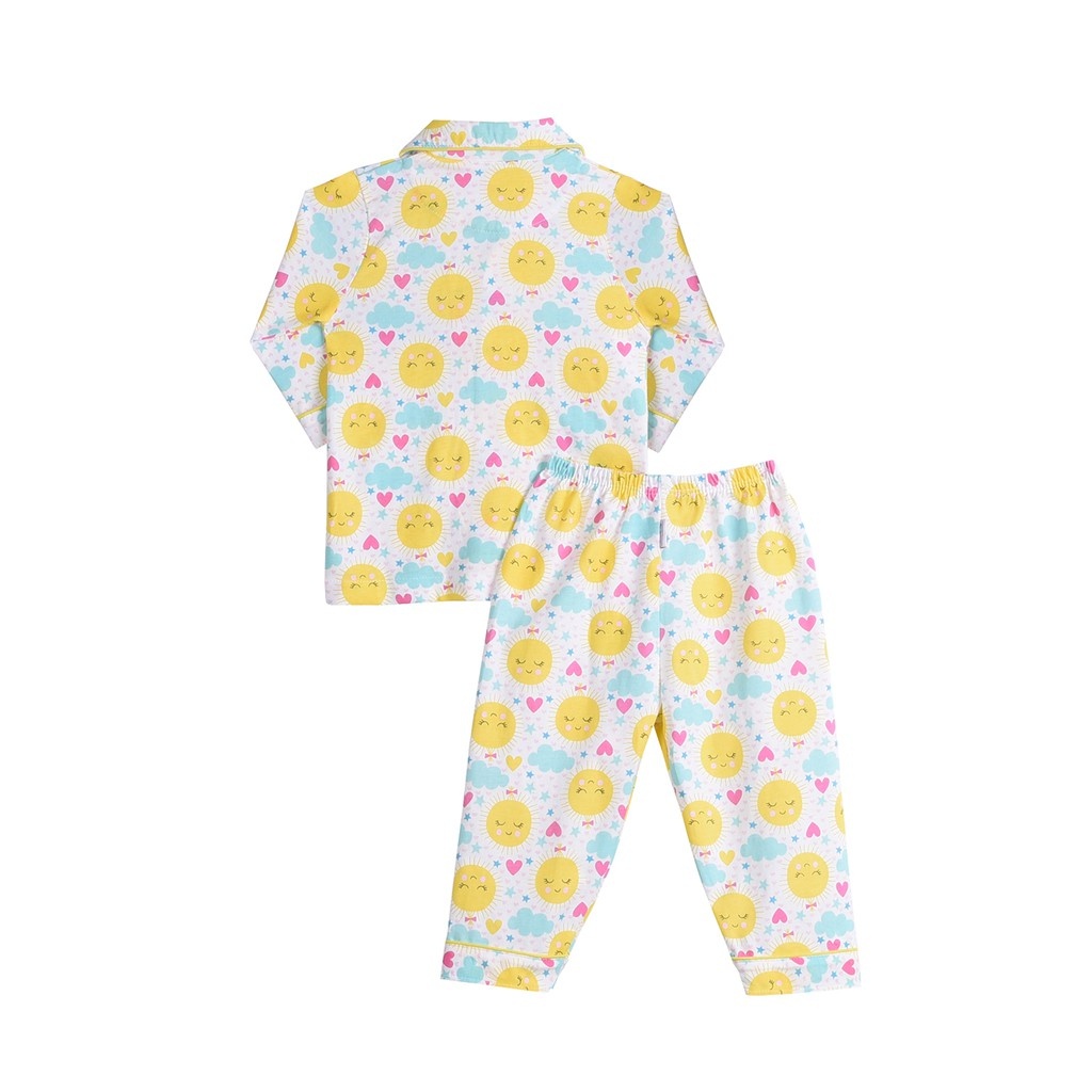 [Hello BB] Size bé 6-35kg Pyjamas bé gái tay dài Hello B&amp;B - Hello BB họa tiết in ngẫu nhiên | ShopHelloBB