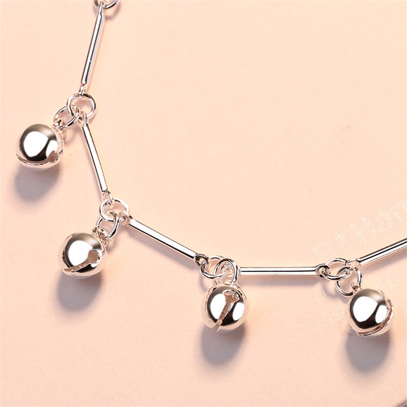 Vòng Đeo Tay Bạc 925S Đính Chuông Hoa Quyến Rũ Cho Nữ