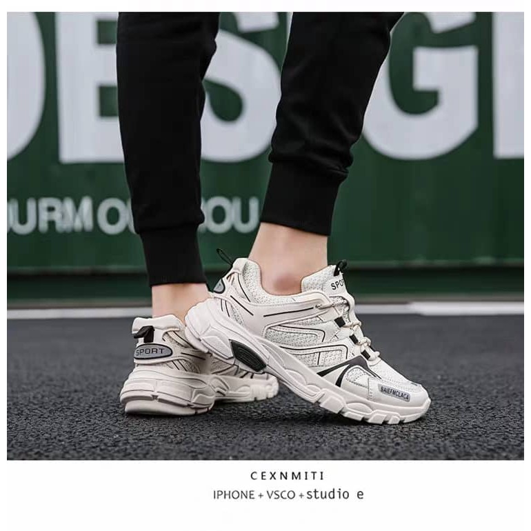 giày nữ/freeship từ 200k/Giày sneaker nữ độn đế đẹp viền khâu chữ,giày thể thao nữ mẫu mới 2019 (viền đen, viền cam)