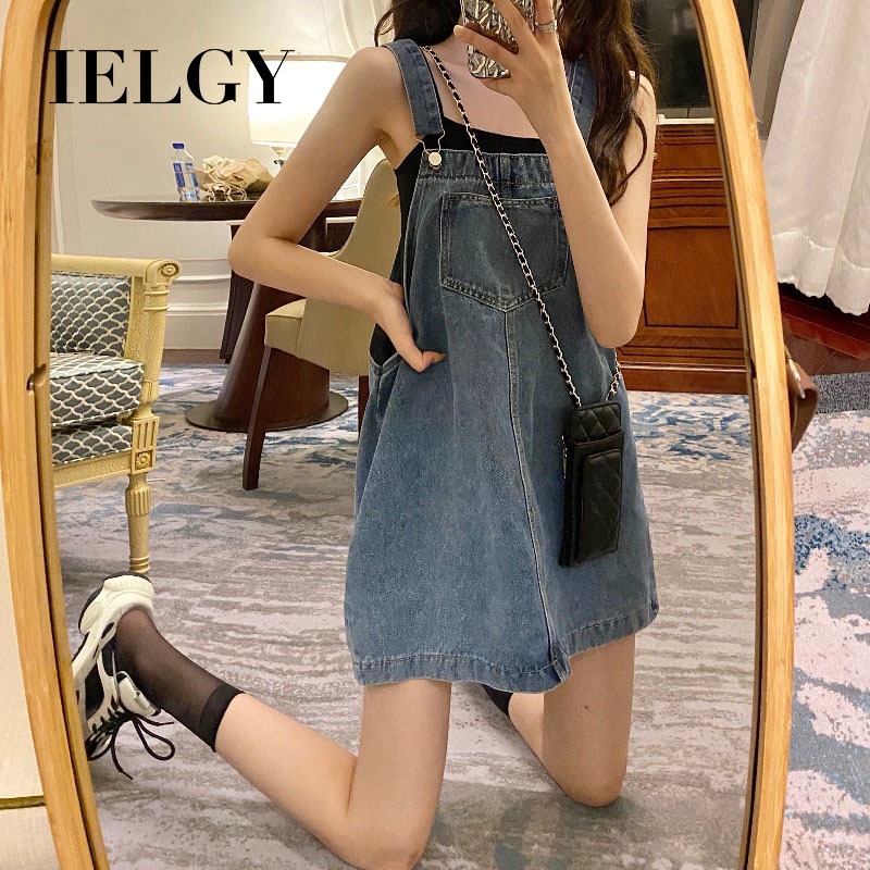 Đầm Yếm Denim IELGY Phong Cách Cổ Điển Dành Cho Nữ | BigBuy360 - bigbuy360.vn
