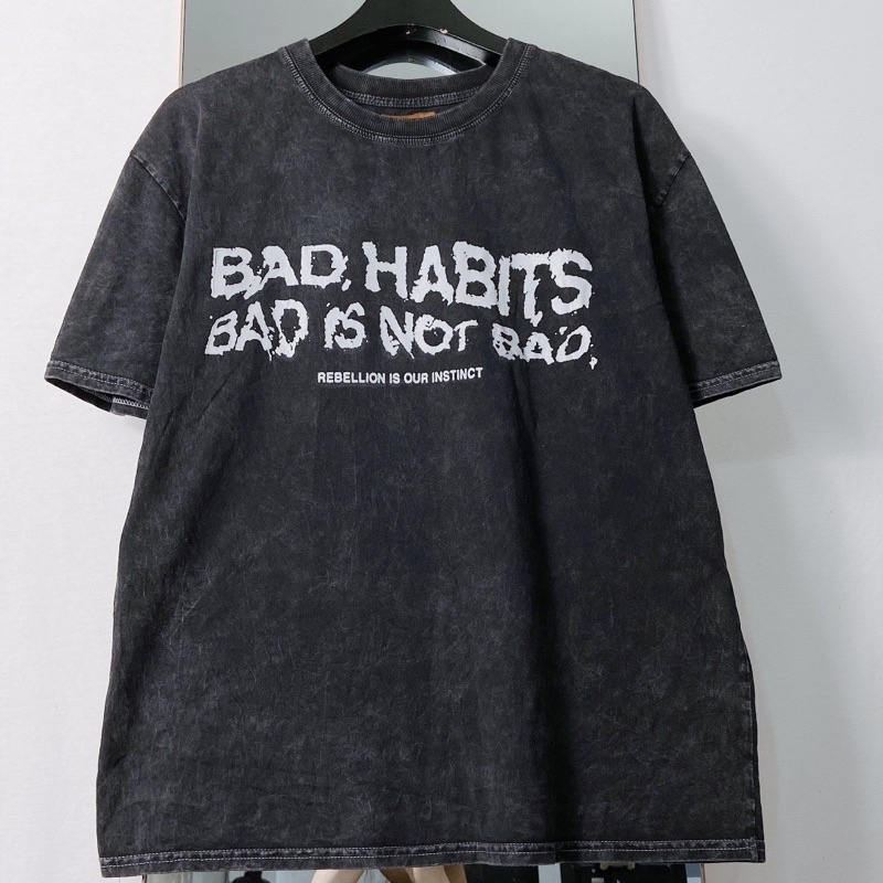 Áo thun tay lỡ Rebel wash xám / Nam nữ unisex ❤️ Áo phông cổ tròn form rộng Jaystoree