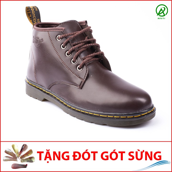 Giày Cao Cổ Nam AROTI Boot Da Chất Đẹp Cao Cấp,Đế Khâu Chắc Chắn Form Mạnh Mẽ, Nam Tính Màu Nâu,Đen-Đủ size M354-N(ĐG)