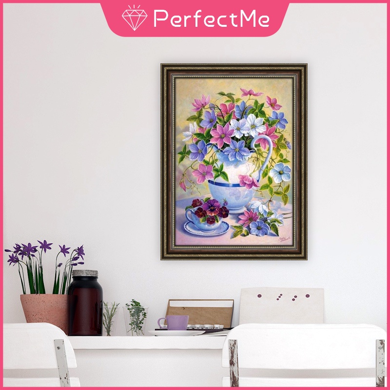 Mới Bộ Tranh Đính Đá 5D Tự Làm Hình Hoa 30x40cm Trang Trí Nhà Cửa