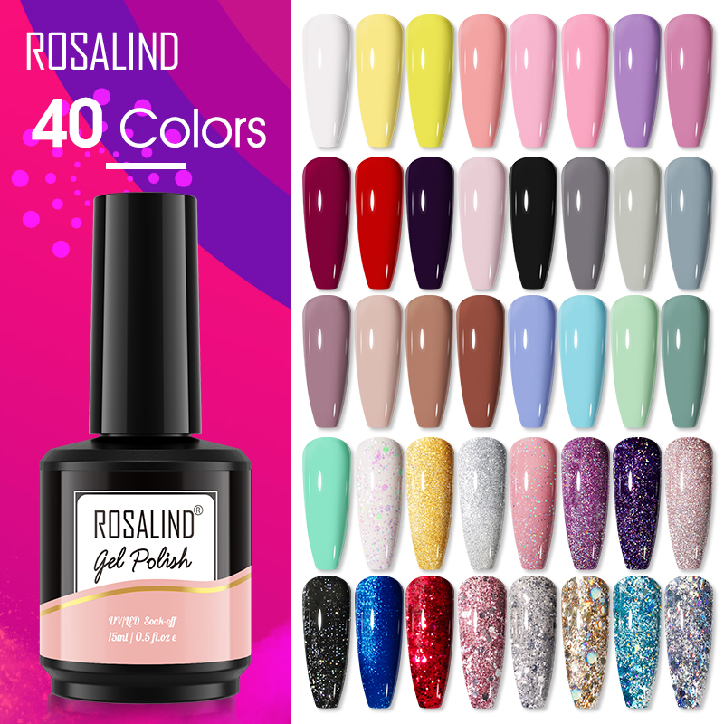 Chai gel sơn móng 40 màu lựa chọn Rosalind 15ml
