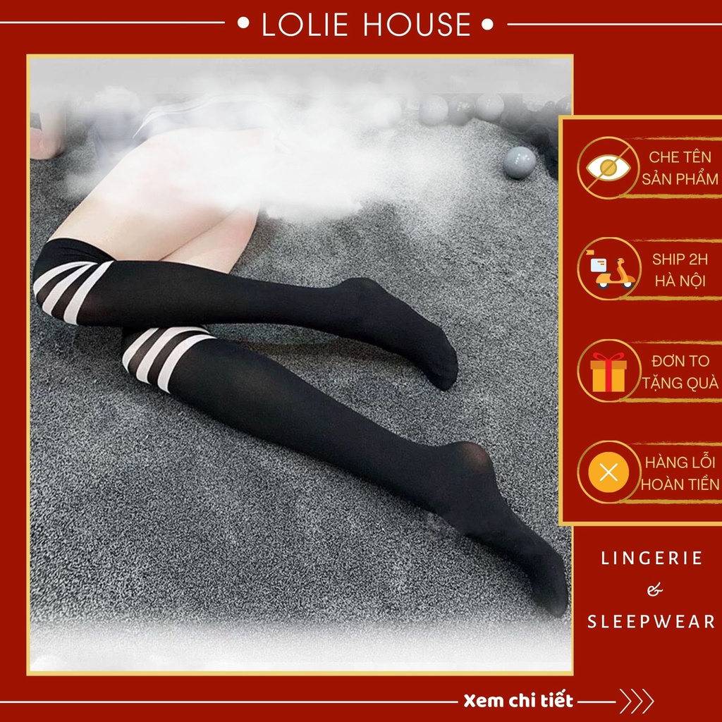 Tất vớ đùi nữ dài qua gối cosplay học sinh Nhật Bản loại dày dặn LOLIE HOUSE - QT9