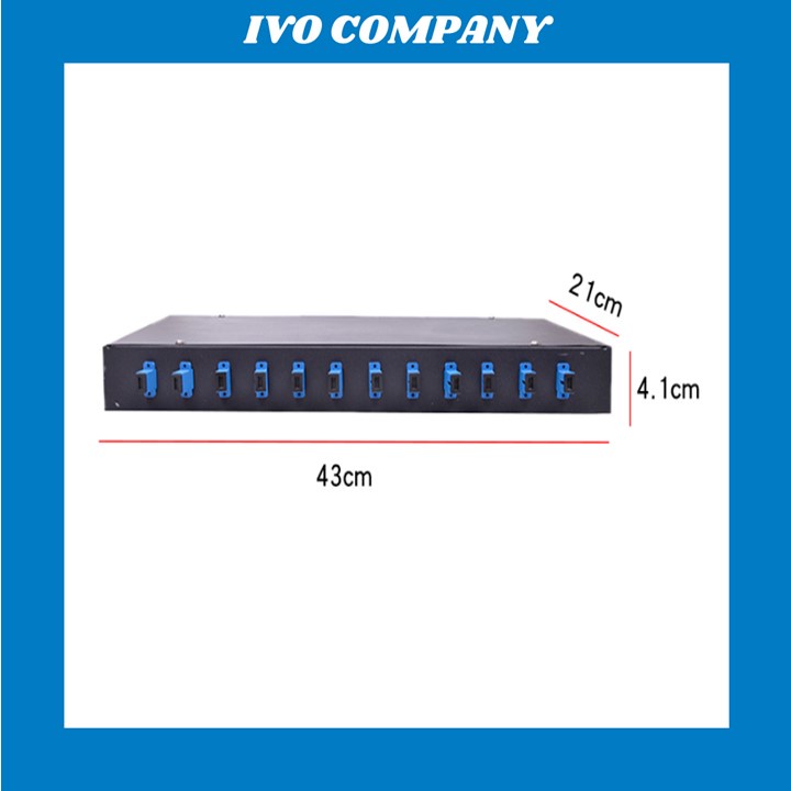 Hộp Phối Quang ODF 12FO SC UPC Lắp Tủ Rack Đầy Đủ Phụ Kiện