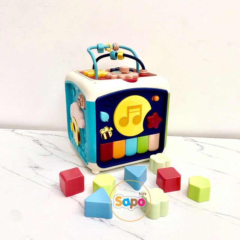 Hộp âm nhạc đa năng 7 mặt giáo dục sớm cho trẻ có tặng kèm pin và tua vít Sapo Kids