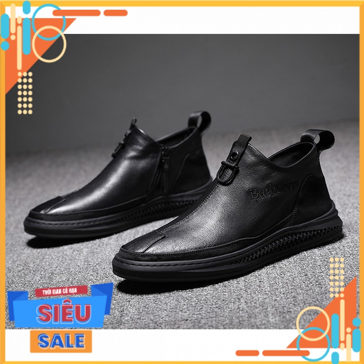 Giày da nam cổ lửng phong cách Hàn Quốc GN511