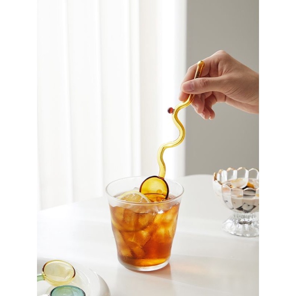 Thìa muỗng thủy tinh màu độc lạ ZigZag | Zigzag glass spoon