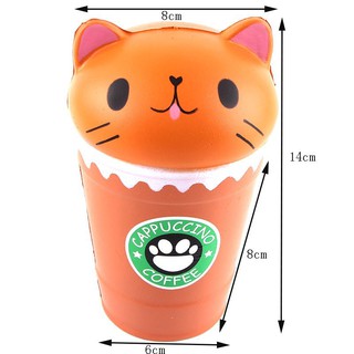 squishy cốc cà phê mèo