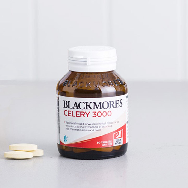 Viên uống hỗ trợ điều trị gout Blackmores Celery 3000 lọ 50 viên - hàng Úc