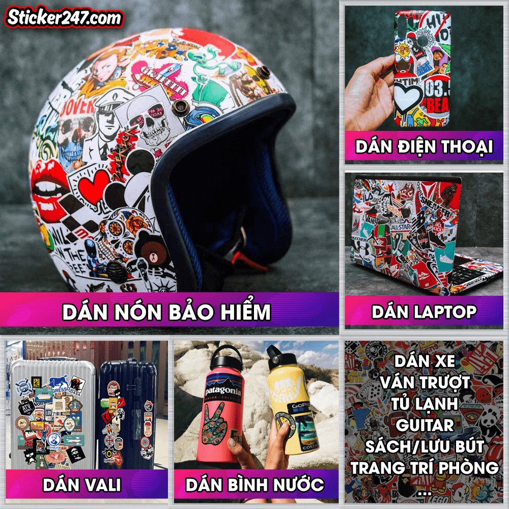 𝑭𝒓𝒆𝒆𝒔𝒉𝒊𝒑 Sticker Vintage Retro Games chống nước sticker dán laptop, điện thoại, đàn guitar, mũ bảo hiểm, vali