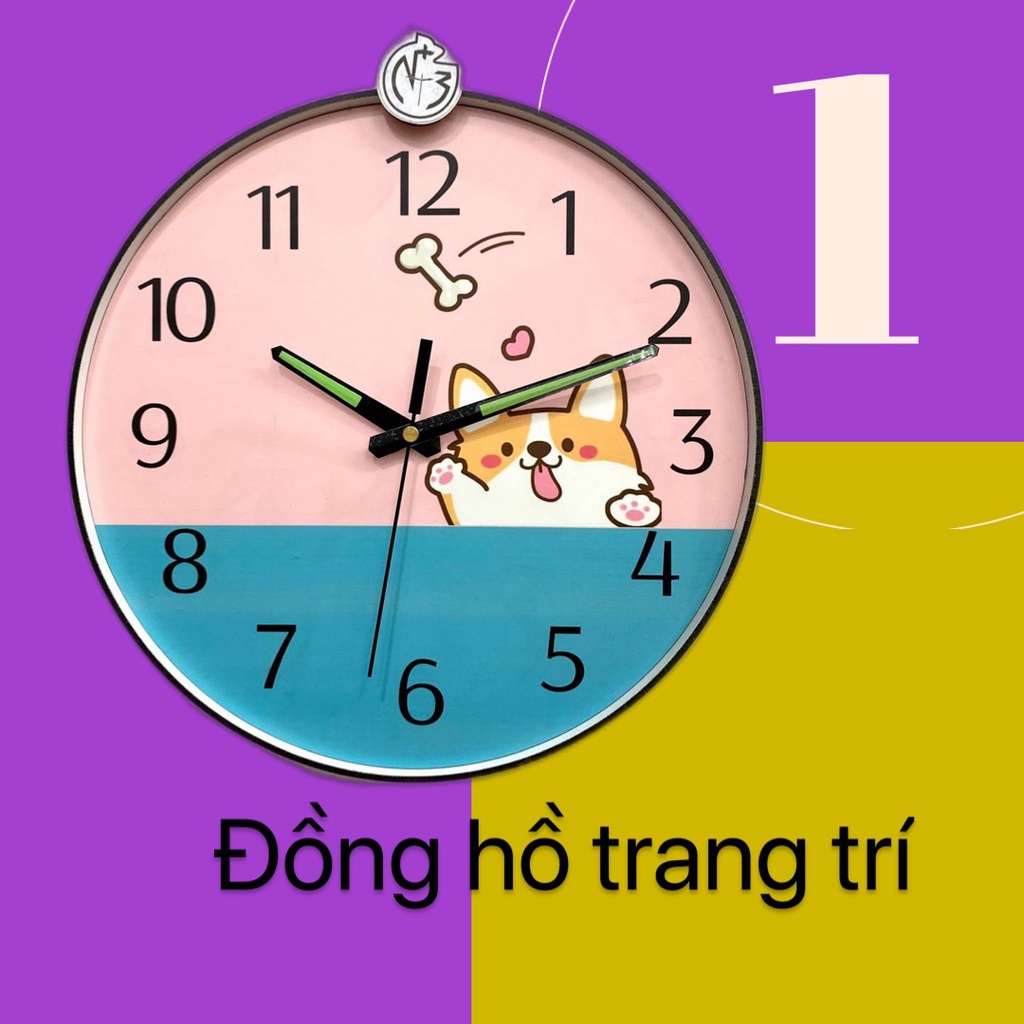 Unicorn - Đồng hồ kỳ lân treo tường trang trí phòng cho trẻ em