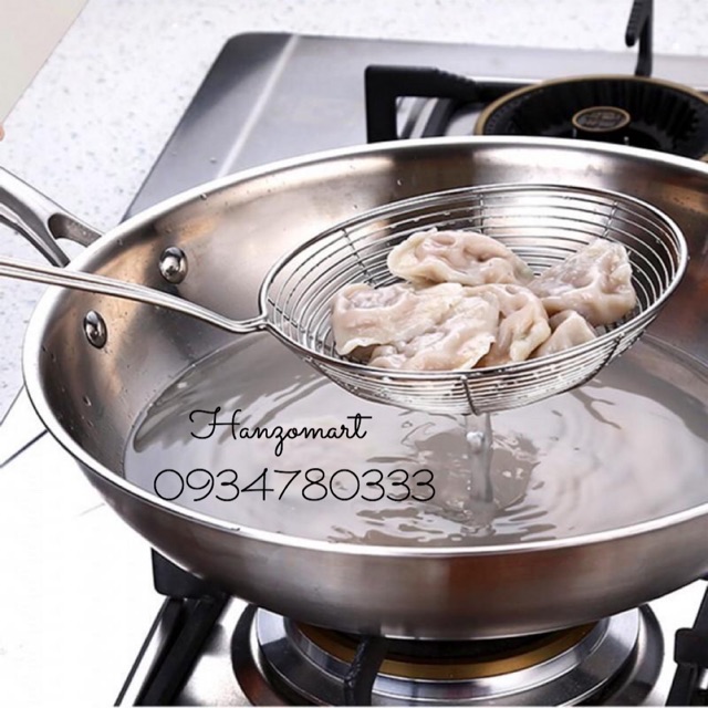 Vợt chiên ráo dầu cán inox