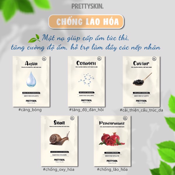 Mặt nạ dưỡng da Pretty Skin Total Solution Essential Sheet Mask 23g
